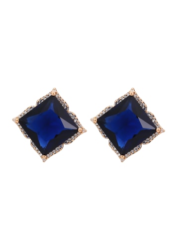 NAEMI Women Earrings in Rose Gold Navy