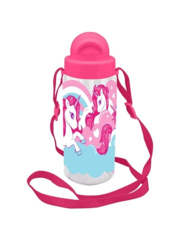 Kids Licensing Einhorn Trinkflasche mit einem Tragegurt Regenbogen Wolken 3 Jahre