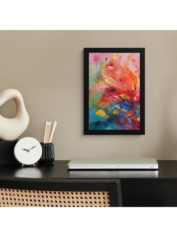 MuchoWow Poster mit Bilderrahmen Rosa