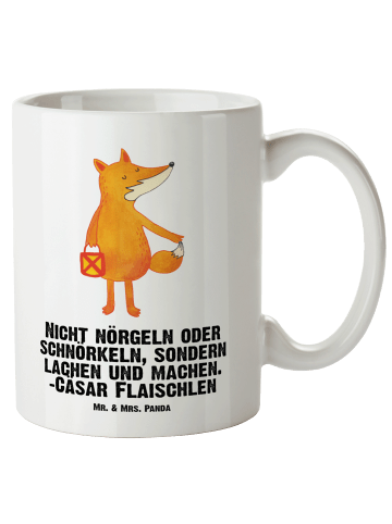 Mr. & Mrs. Panda Teepott Fuchs Laterne mit Spruch in Weiß