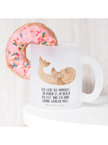 Mr. & Mrs. Panda Pott Robbe Liegen mit Spruch in Transparent