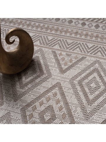 KADIMA DESIGN Teppich Kurzflor Rauten Wohnzimmer in Beige