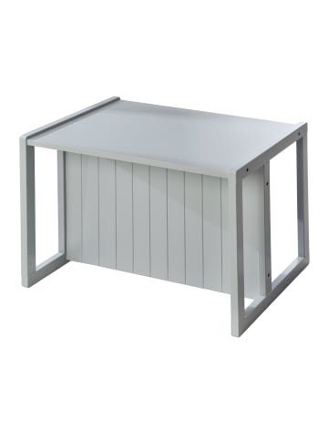 roba Graue Sitzbank im Landhausstil, 2 Sitzhöhen oder Kindertisch