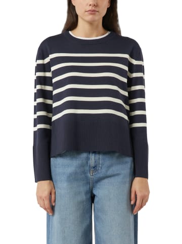 comma Pullover in marine ecru - 0003