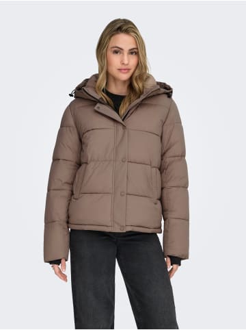 ONLY Daunenjacke in Taupe Gray