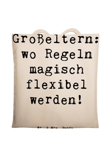 Mr. & Mrs. Panda Tragetasche Spruch Großeltern Magie mit Spruch in Creme