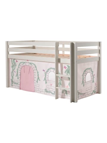 58 aufm Kessel KINDERBETT Karolina 210x114x106 Massivholz Weiß Textilset Burg 1