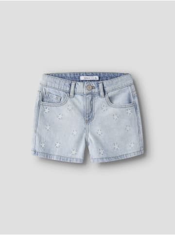 name it Jeansshorts in Light Blue Bleached Denim