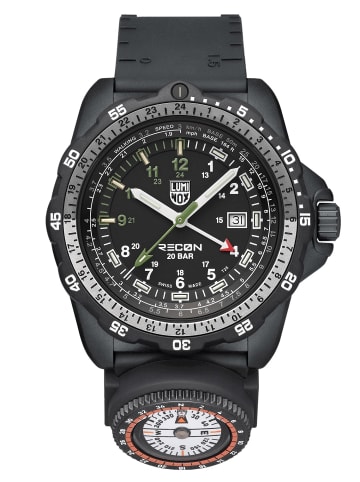 Luminox Herrenuhr Quarz Recon Nav Spec mit 2 Bändern Schwarz