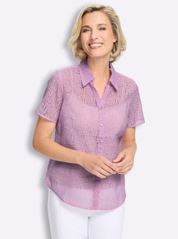 Sieh an! Kurzarm-Bluse in orchidee