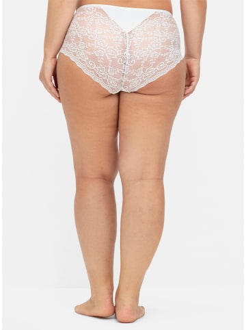sheego Hüftslip in weiß +  weiß