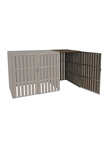 MCW 1er WPC-Mülltonnenverkleidung Erweiterung  J28, Braun