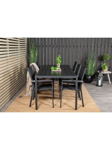 ebuy24 Gartenset Break 7-teilig Schwarz 90 x 205 cm