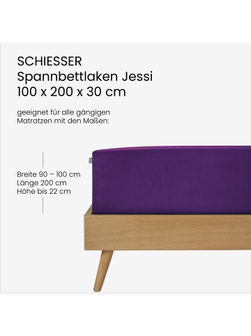 Schiesser Edel-Jersey Spannbettlaken Jessi in Lila