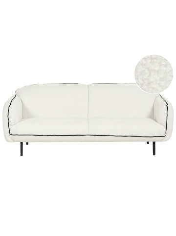Beliani 3-Sitzer Sofa TONSBERG in Weiß/Schwarz - (W) 198 x (H) 78 x (L) 85 cm