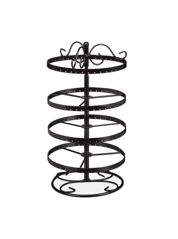 relaxdays Ohrringhalter in Schwarz - (H)30 x Ø16,5 cm