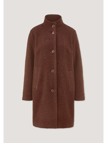 Hessnatur Wollfleece Mantel in dunkles rost