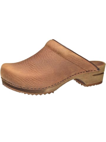 Sanita Comfortwear Clog "Wood-Chrissy Open" in Braun