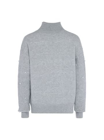 faina Pullover Mit Perlen in HELLGRAU MELANGE