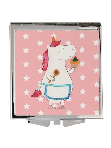 Mr. & Mrs. Panda Schminkspiegel Einhorn Küche ohne Spruch in Rot Pastell