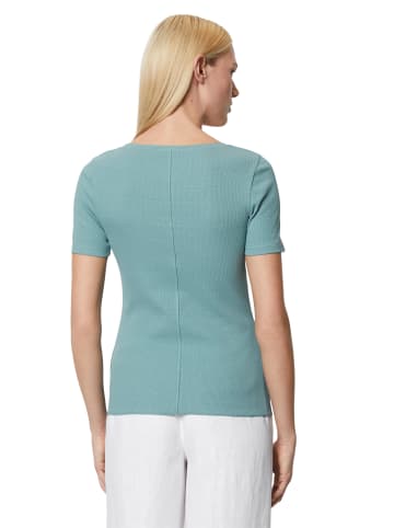 Marc O'Polo Ripp-T-Shirt regular in soft teal