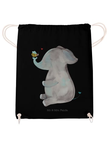 Mr. & Mrs. Panda Drawstring Bag Elefant Biene ohne Spruch in Schwarz