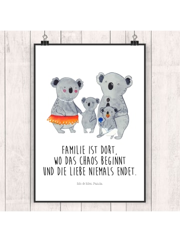 Mr. & Mrs. Panda Bild Koala Familie mit Spruch in Weiß