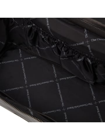 The Chesterfield Brand Wax Pull Up Kulturbeutel Leder 29 cm black