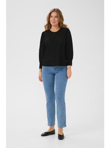 Kaffe Langarm-Bluse KAtio in Black Deep