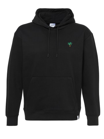 Mikon Hoodie Palme in Schwarz