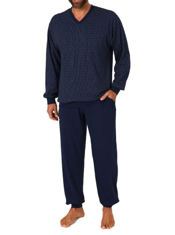 NORMANN Langarm Schlafanzug Pyjama Bündchen print - 81264 in orange