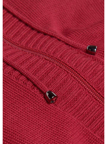 GOLDNER Sportliche Strickjacke in rubinrot