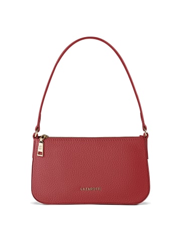 Lazarotti Bologna Leather Pochette Schultertasche Leder 22 cm in red
