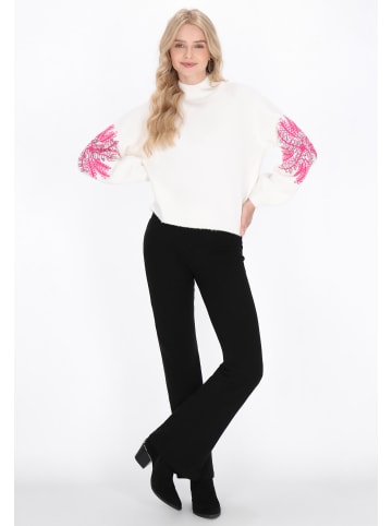 IZIA Women Sweater in offwhite pink