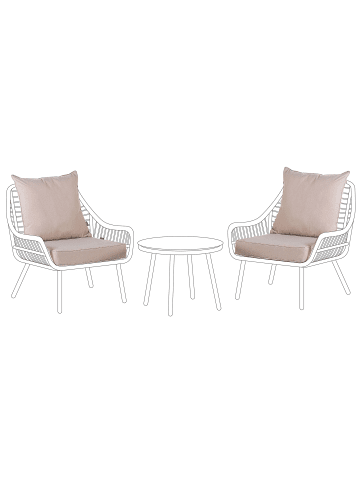 Beliani Kissenbezug LAURETO in Beige - (W) 56 x (H) 15 x (L) 52 cm