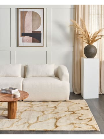 Beliani Kurzflor MAKOLA in Beige - (W) 160 x (L) 230 cm