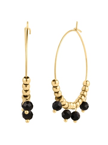 Eastside NY Ohrringe aus Edelstahl mit Achat in gelbgold