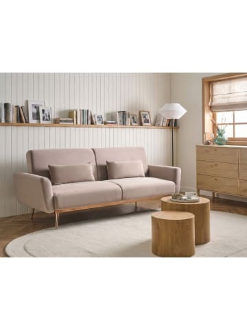 Beliani 3-Sitzer Sofa EINA in Beige/Kupfer - (W) 210 x (H) 86 x (L) 81 cm