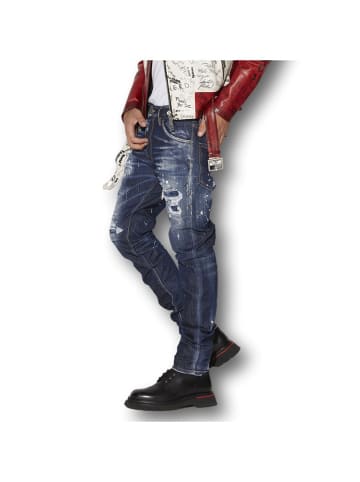 Dsquared2 Dark Ripped Bleach Jeans blau