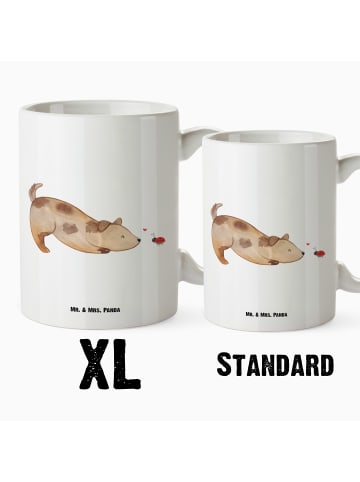 Mr. & Mrs. Panda Steinguttasse Hund Marienkäfer ohne Spruch in Weiß