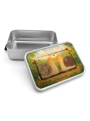 Mr. & Mrs. Panda Lunchdose Schnecken Liebe Design ohne Spruch in Weiß