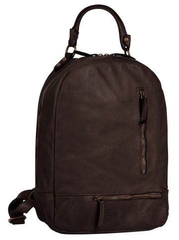 Samantha Look Rucksack echt Leder in braun