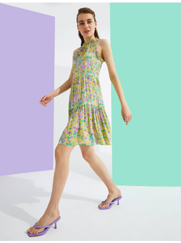 KOTON Kleid in Gelb Gemustert