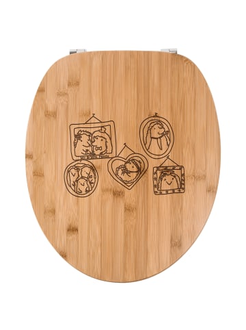 Mr. & Mrs. Panda Toilettendeckel Igel Familie ohne Spruch in Transparent