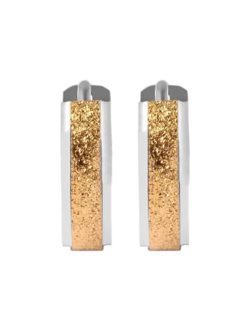 Adeliás Damen Ohrringe – Klappcreole aus Edelstahl in silber