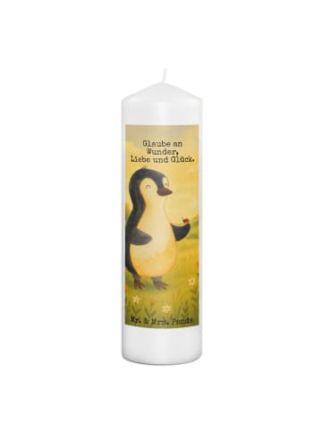 Mr. & Mrs. Panda Weihnachtskerze Pinguin Marienkäfer Design mit ... in Weiß