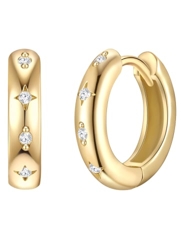 Glanzstücke München Creolen aus Sterling Silber mit Zirkonia in gelbgold