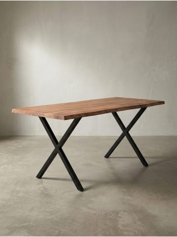 KADIMA DESIGN Esszimmertisch 120x60x76 cm Massivholz / Metall Esstisch