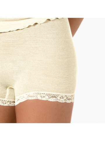 Nina von C. Seide, Spitze, Wolle, Feinripp Schlüpfer in creme