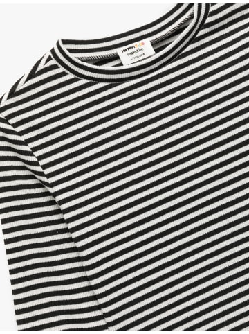 KOTON TSHIRT LS in Schwarz Gestreift